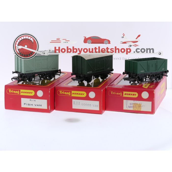 Schaal 00 Tri-ang R.51s, R.10, R11, R11, R.14, R113 en R243 stoomlocomotief 0-6-0 GWR Pannier tank met 6 wagens van de BR #7620 - sku: 20250515112204 - Used - Good condition - Photo 18