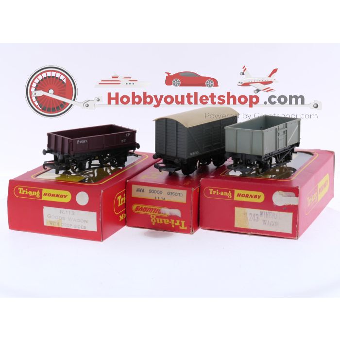 Schaal 00 Tri-ang R.51s, R.10, R11, R11, R.14, R113 en R243 stoomlocomotief 0-6-0 GWR Pannier tank met 6 wagens van de BR #7620 - sku: 20250515112204 - Used - Good condition - Photo 19