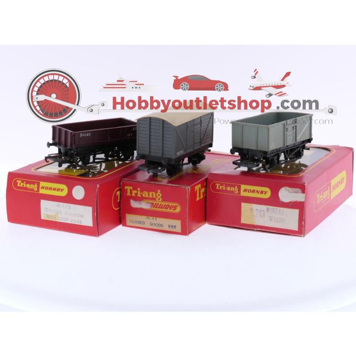 Schaal 00 Tri-ang R.51s, R.10, R11, R11, R.14, R113 en R243 stoomlocomotief 0-6-0 GWR Pannier tank met 6 wagens van de BR #7620 - sku: 20250515112204 - Used - Good condition - Photo 20