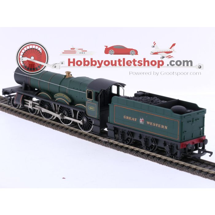 Schaal 00 Tri-ang R.759, R.332  en R.333 stoomlocomotief 4-6-0 Albert Hall met 3 personenrijtuigen van de GWR #7626