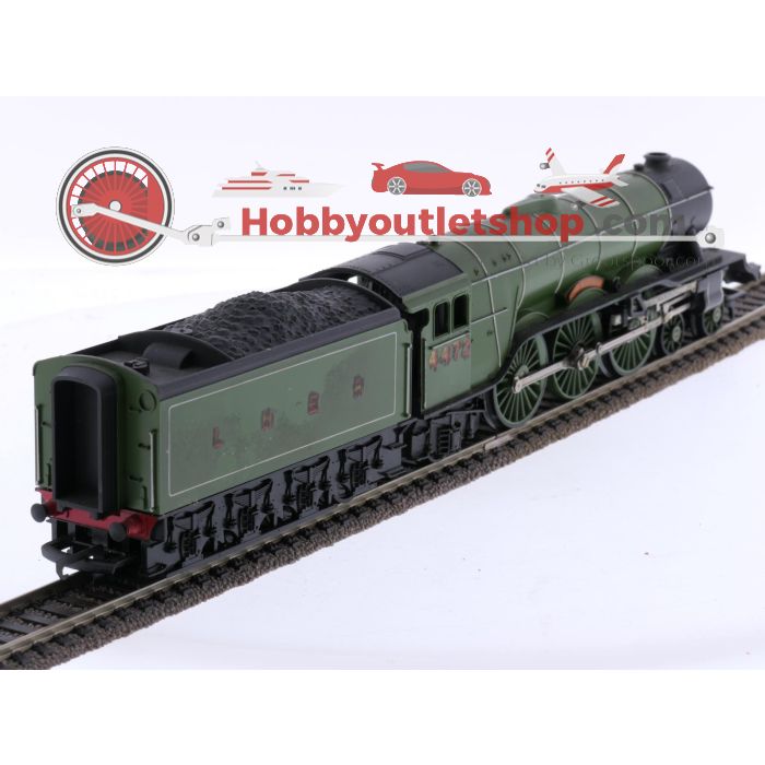 Schaal 00 Tri-ang R.855, R.745, R.746, 2 x R.024 en R.479 stoomlocomotief 4-6-2 'Flying Scotsman' met personenrijtuigen van de BR #7629
