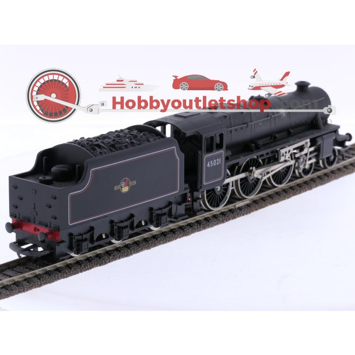 Schaal 00 Hornby/Airfix R.068, 54207 en 54209 Stoomlocomotief BR Class 5 4-6-0 met personenrijtuigen #7634
