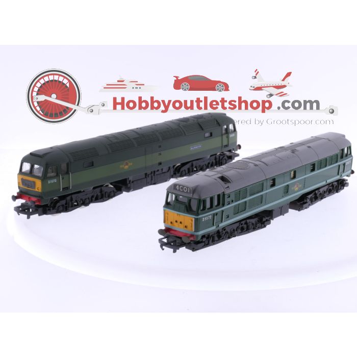 Schaal 00 Hornby R.328 en R.357 set van 2 diesellocomotieven van de BR #7639