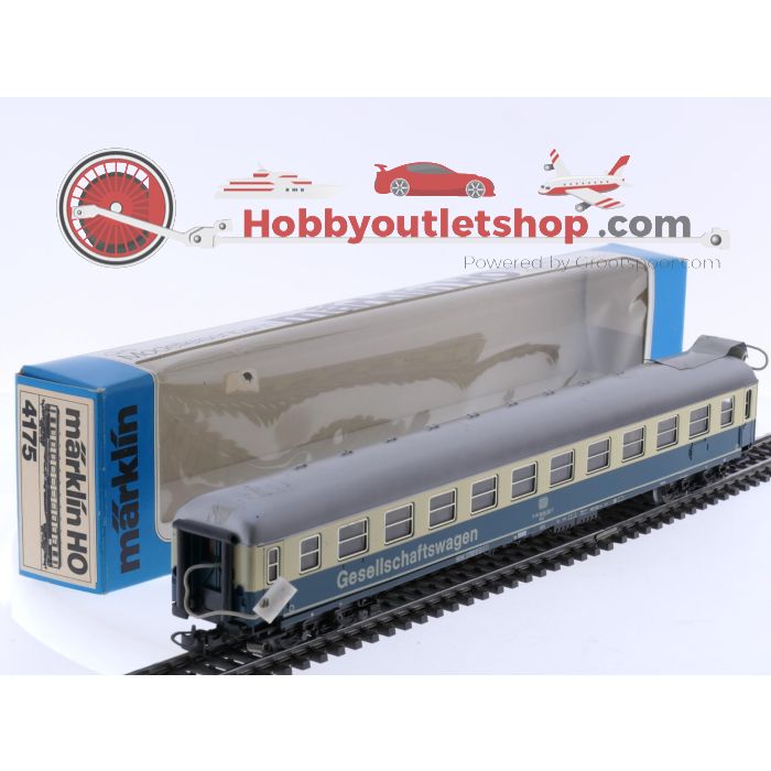 Schaal H0 Märklin 4175 personenrijtuig Gesellschaftswagen met interieur verlichting van de DB #7655