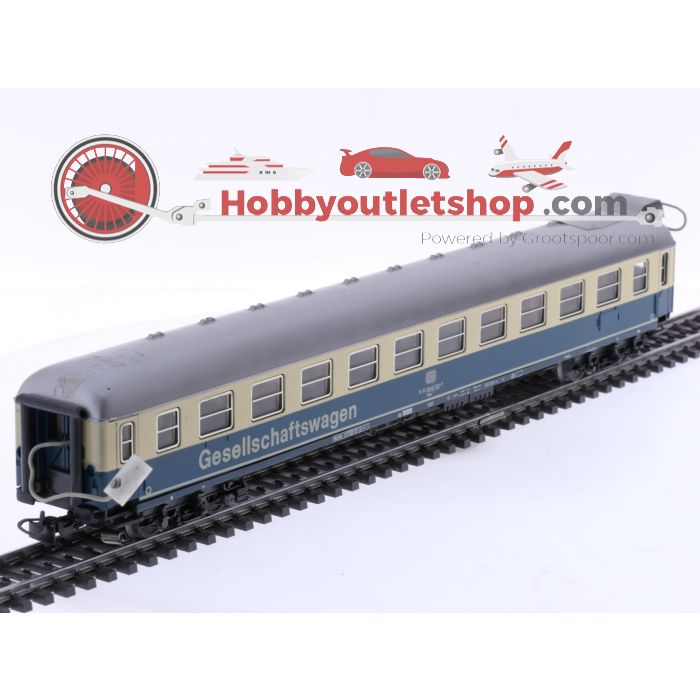 Schaal H0 Märklin 4175 personenrijtuig Gesellschaftswagen met interieur verlichting van de DB #7655