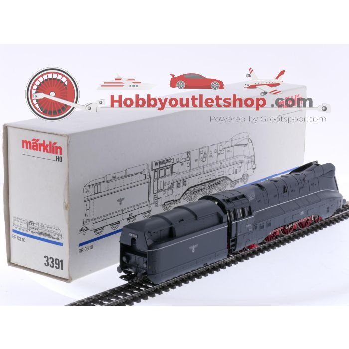 Schaal H0 Märklin 3391 stroomlijn stoomlocomotief BR 03.10 van de DRG #7673 - sku: 20250528104352 - Gebruikt - Goede staat - Afbeelding 11