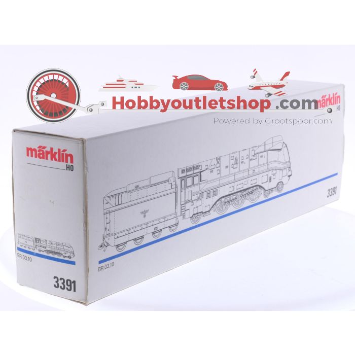 Schaal H0 Märklin 3391 stroomlijn stoomlocomotief BR 03.10 van de DRG #7673 - sku: 20250528104352 - Gebruikt - Goede staat - Afbeelding 9