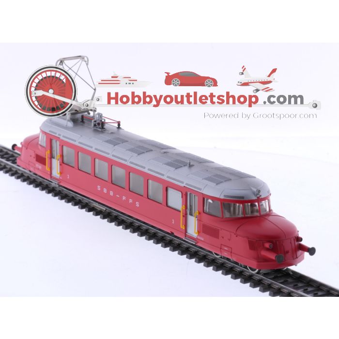 Schaal H0 Märklin 3126 elektrische motorwagen CLe 2/4 'Roter Pfeil' van de SBB #7674