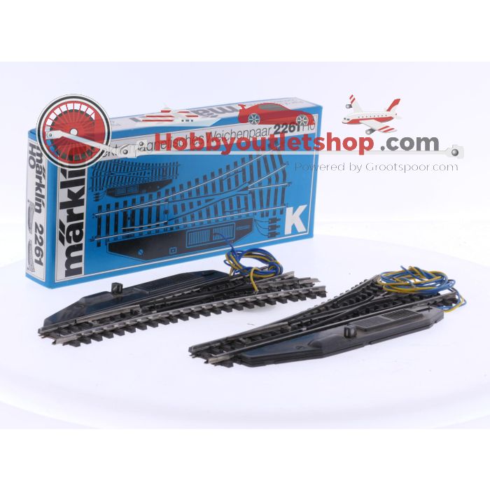 Schaal H0 Märklin 2261 K-rail paar elektronische wissels #7684