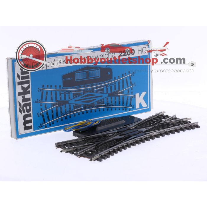 Schaal H0 Märklin 2260 K-rail engelse wissel 'Doppelkreuzungsweiche' #7687