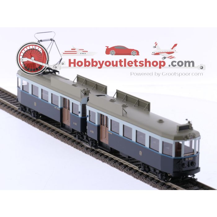 Schaal H0 Philotrain 870/30-3 NZH A 600 gelede tram, 3 koplampen #P281