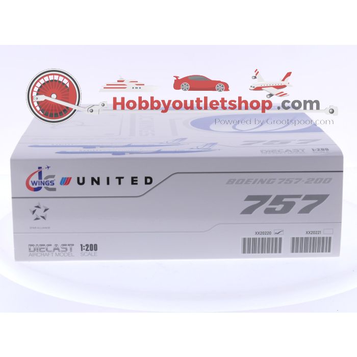 Schaal 1:200 JC Wings XX20220 Boeing 757-200 United Airlines Reg. N555UA #7721