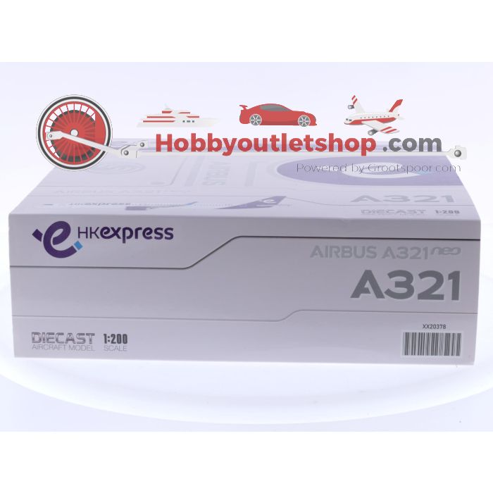 Schaal 1:200 JC Wings XX20378 Airbus A321 Neo HK Express Reg. B-KKA #7723