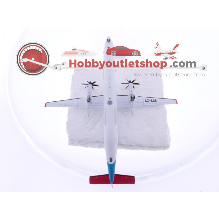 Schaal 1:200 JC Wings XX20169 Bombardier Dash 8-Q400 Luxair 'Luxair Stands Up' Reg. LX-LGE #7725