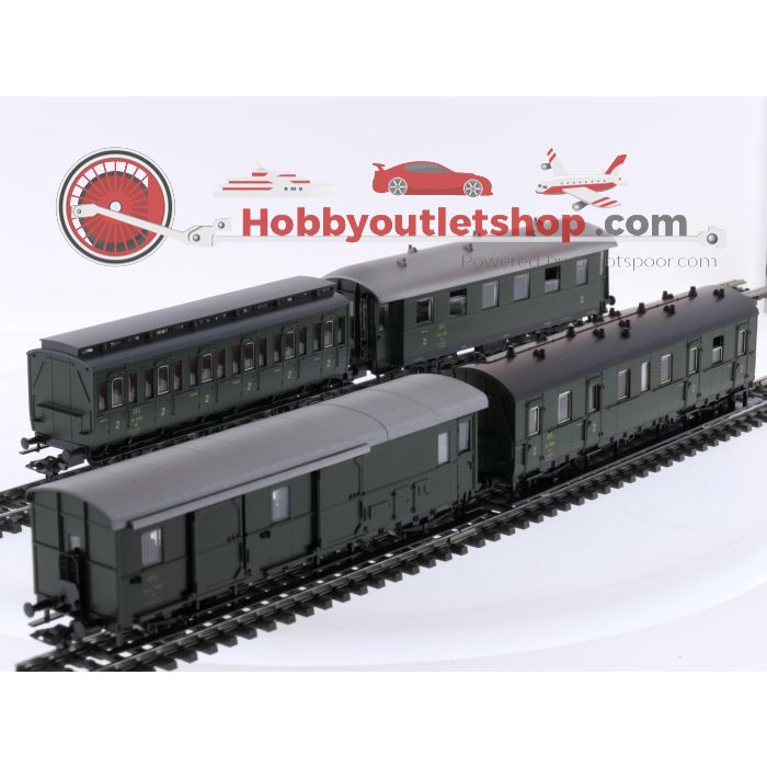 Schaal H0 Märklin 43971 4 Lokaal-personenrijtuigen uit de '50-er jaren '50 jaar CFL' van de CFL #7741