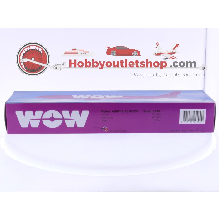 Schaal 1:200 PPC Holland 220020 Aribus A330-300 WOW Air Reg. TF-GAY #7759 - sku: 20250619120044 - Used - New condition - Photo 6