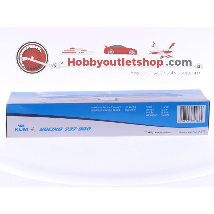 Schaal 1:200 PPC Holland 700862 Boeing 737-900 KLM Reg. PH-KLM #7762