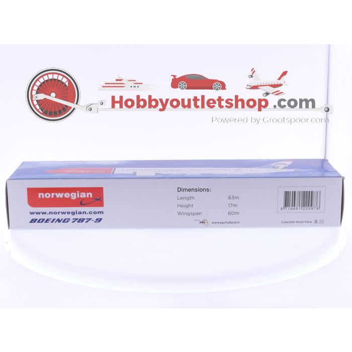 Schaal 1:200 PPC Holland 220976 Boeing 787-9 Norwgian Reg. EL-LNI 'Greta Garbo' #7766