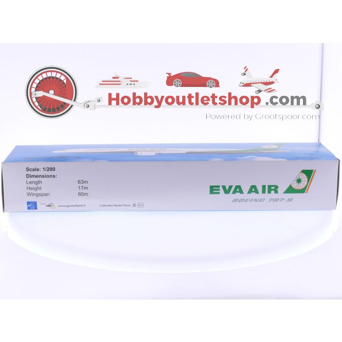 Schaal 1:200 PPC Holland 221676 Boeing 787-9 Eva Air Reg. B-17881 #7767