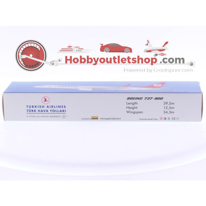 Schaal 1:200 PPC Holland 872540 Boeing 737-800 Turkish Airlines Reg. TC-JGM #7778 - sku: 20250624032439 - Gebruikt - Zo goed als nieuw - Afbeelding 6