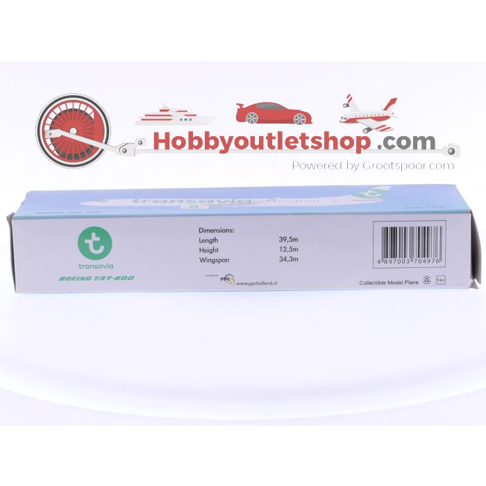 Schaal 1:200 PPC Holland 704976 Boeing 737-800 Transavia Reg. PH-TRA #7779