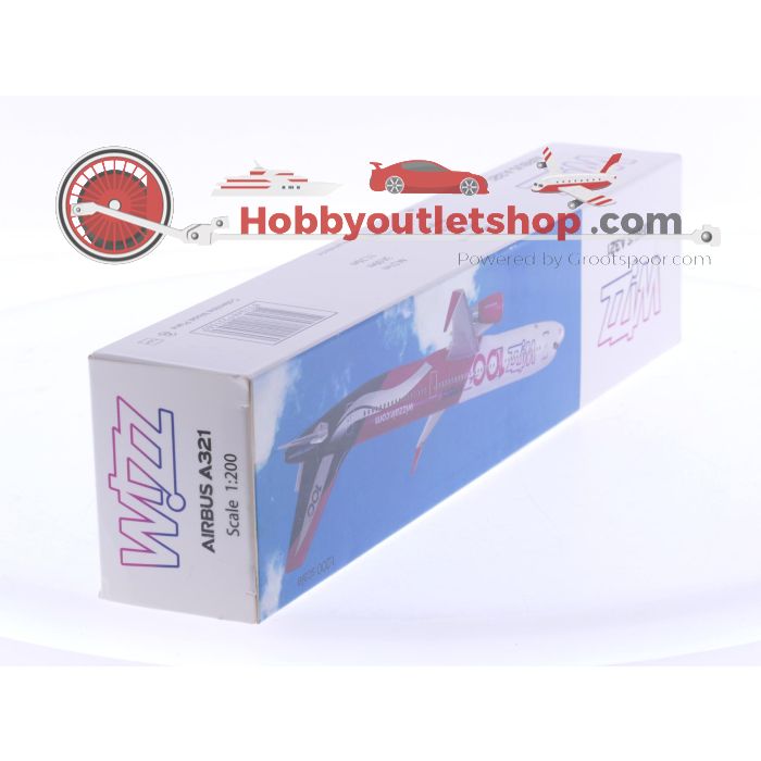 Schaal 1:200 PPC Holland 221560 Airbus A321 W!zz '100 jaar' Reg. NA #7780