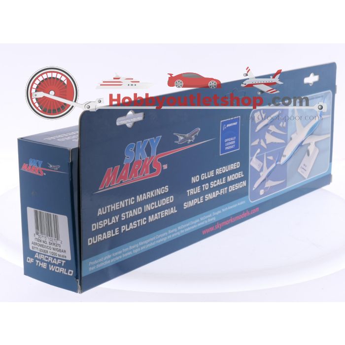 Schaal 1:200 Skymarks SKR270 Boeing 777-200ER Aeromexico W/Gear Reg. N745AM #7870