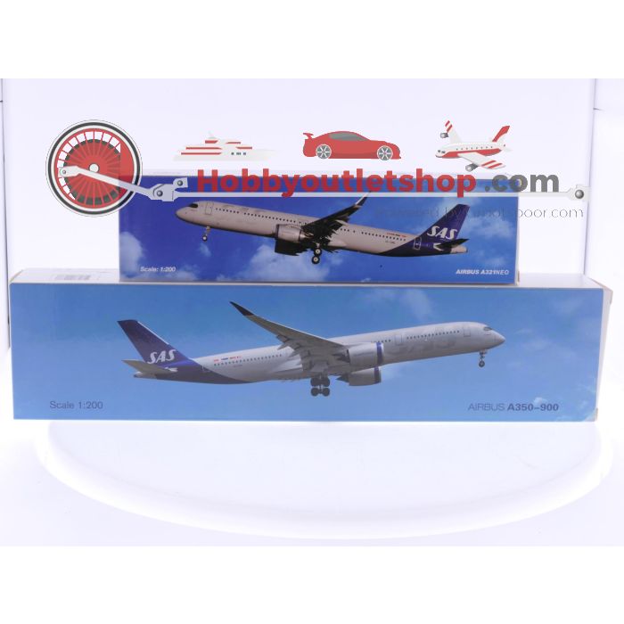 Schaal 1:200 PPC Holland 222338 en 222703 set van 2 SAS vliegtuigen Airbus A321NEO Reg. SE-DMR en A350-900 Reg. SE-RSA #7884