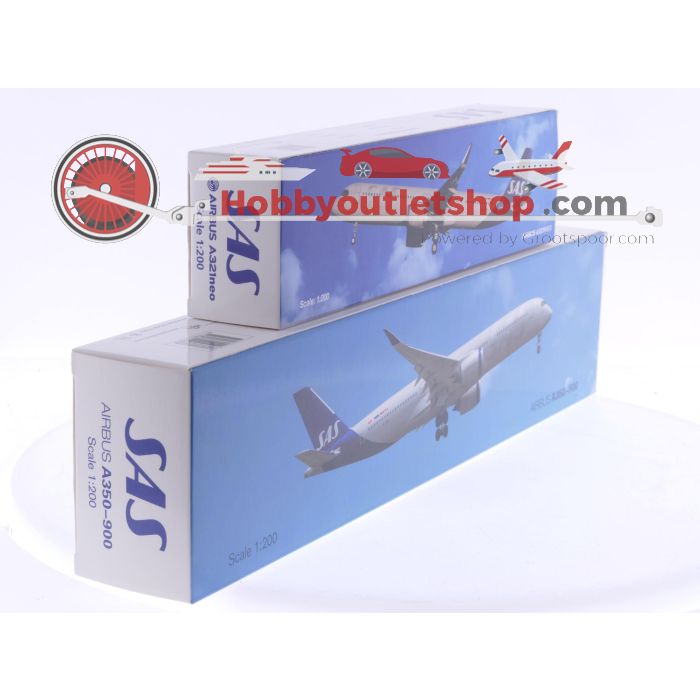 Schaal 1:200 PPC Holland 222338 en 222703 set van 2 SAS vliegtuigen Airbus A321NEO Reg. SE-DMR en A350-900 Reg. SE-RSA #7884