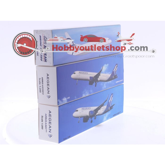 Schaal 1:180/1:200 PPC Holland 222680, 222949 set van 3 Aegean Airlines Boeing 737-300 Reg. N/A 1:180, Airbus A321NEO Reg. SX-NAA en A321Neo Reg. SX-NEO 1:200 #7894 - sku: 20250710030754 - Nieuw - Afbeelding 3