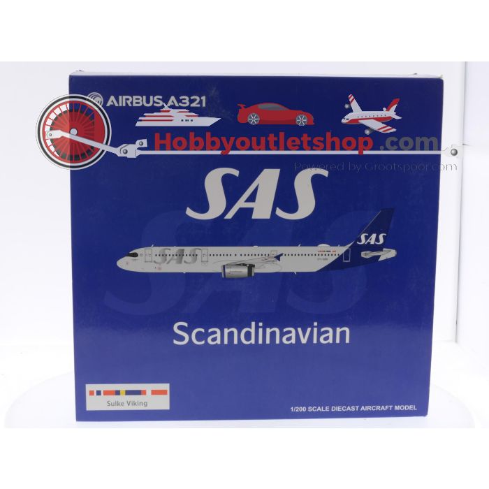 Schaal 1:200 JC Wings XX2426 Airbus A321 SAS Reg. GY-KBH #7897