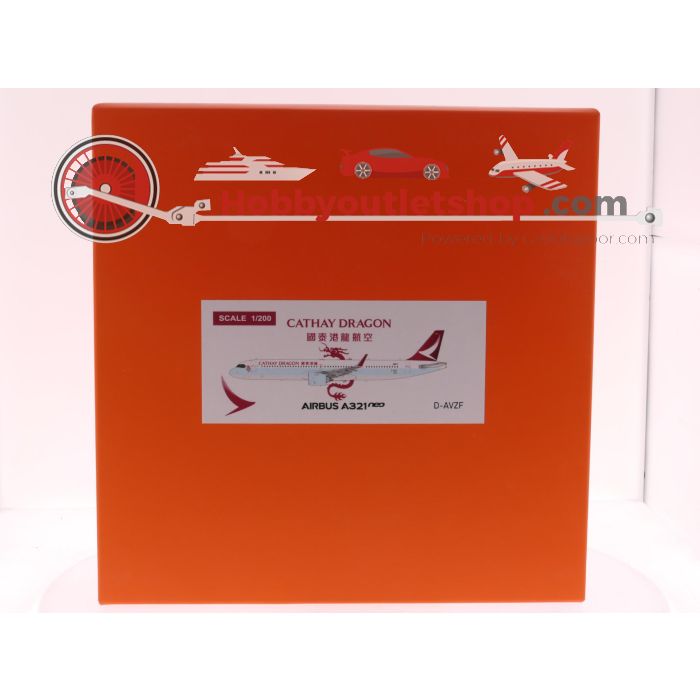 Schaal 1:200 JC Wings EW221N006 Airbus A321NEO Cathay Dragon Reg. D-AVZF #7901