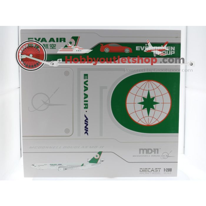 Schaal 1:200 JC Wings XX20171 McDonnell Douglas MD-11 Eva Air Reg. B-16102 #7909