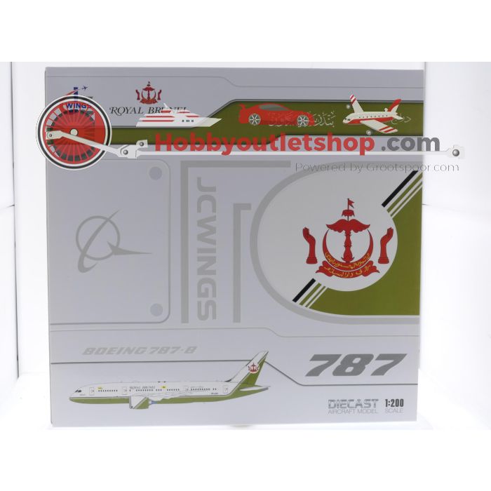 Schaal 1:200 JC Wings XX20264 Boeing 787-8 Dreamliner BBJ Brumei Reg. V8-OAS #7910