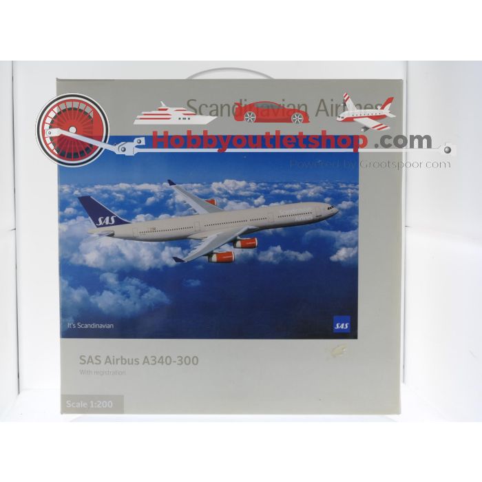 Schaal 1:200 Herpa DM9816 Airbus A340-300 SAS 'Goldfred Viking' Reg. SE-REA #7915