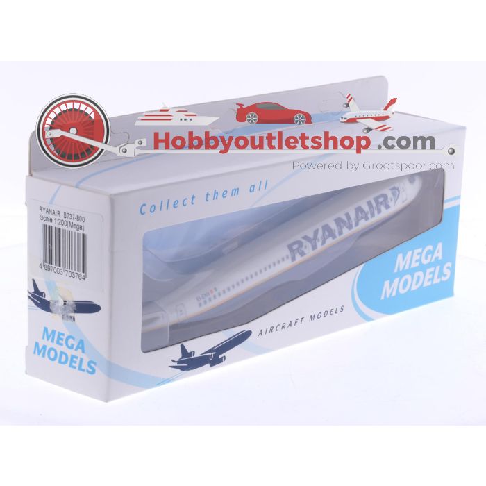 Schaal 1:200 Mega Models 703764 Boeing 737-800 Ryanair Reg. EI-ENX #7917