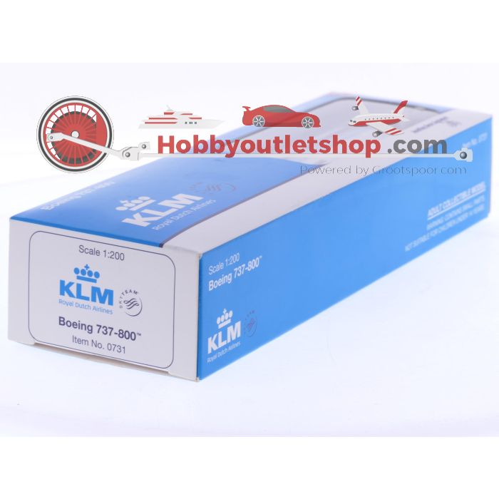 Schaal 1:200 Hogan Wings 0731 Boeing 737-800 KLM Royal Dutch Airlines Reg. PH-BXU #7930 - sku: 20250716013241 - Nieuw - Afbeelding 4