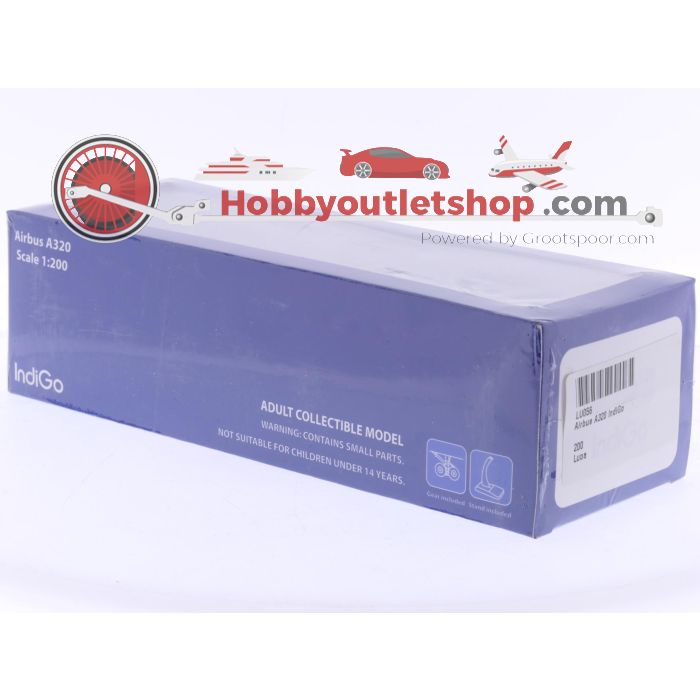 Schaal 1:200 Lupa LU056 Airbus A320 IndiGo Reg. VT-IFZ #7935