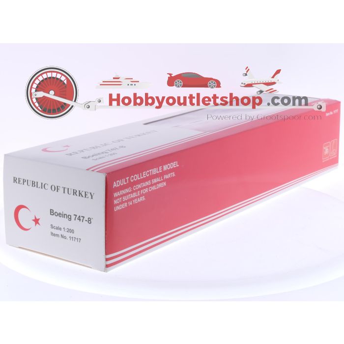 Schaal 1:200 Hogan Wings 11717 Boeing 747-8 Republic of Turkey Reg. TC-TRK #7959
