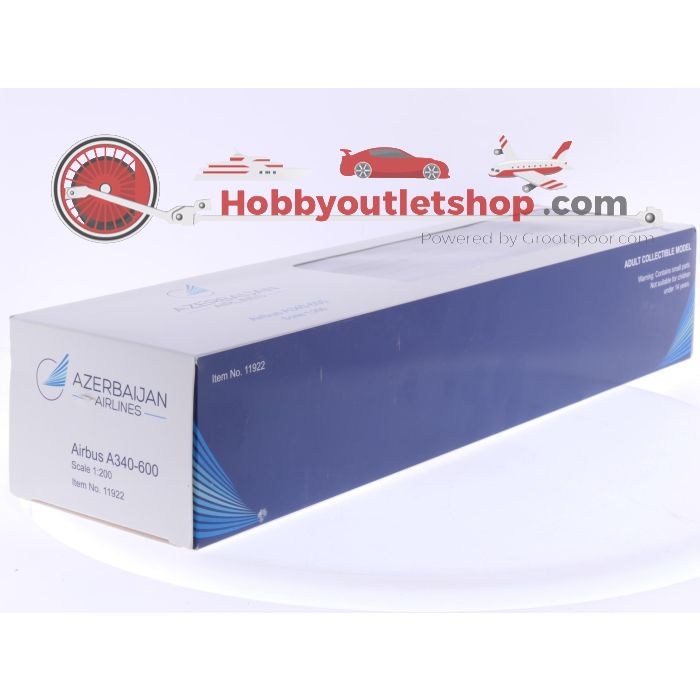 Schaal 1:200 Hogan Wings 11922 Airbus A340-600 Azerbaijan Airlines Reg. 4K-AI08 #7961