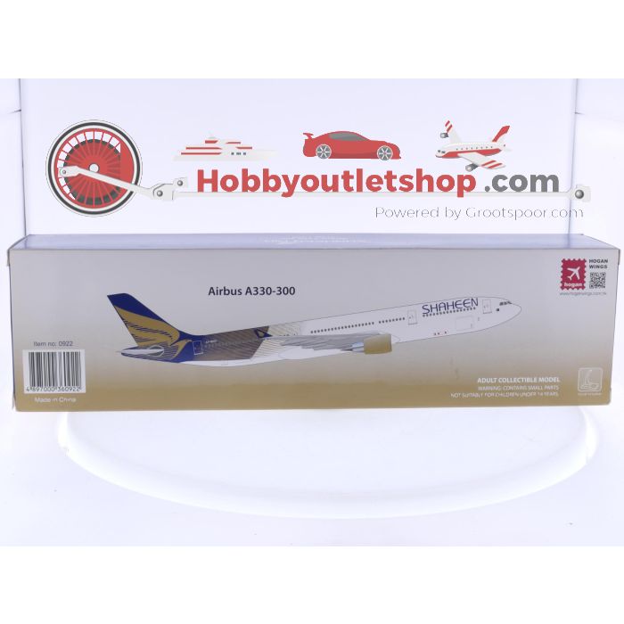 Schaal 1:200 Hogan Wings 0922 Airbus A330-300 Shaheen Airlines Reg. AP-BKM #7969