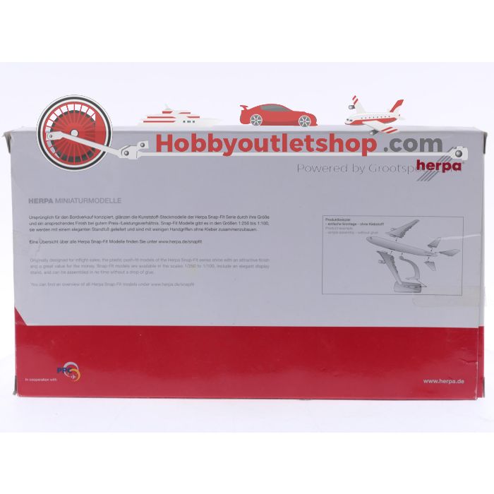 Schaal 1:200 Herpa 609197 Airbus A320 Hamburg Airways Reg. D-AHHC #7991