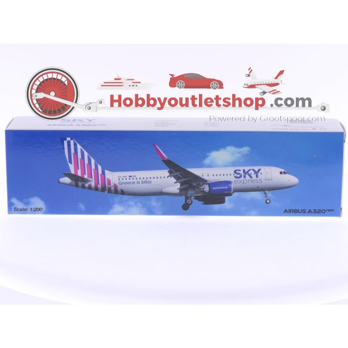 Schaal 1:200 Mega Models 703399/ PPC Holland 222826 vliegtuigen set Griekenland Airbus A321 Aegean Reg. SX-DVO en A320neo Sky Express Reg. SX-IOG #8035