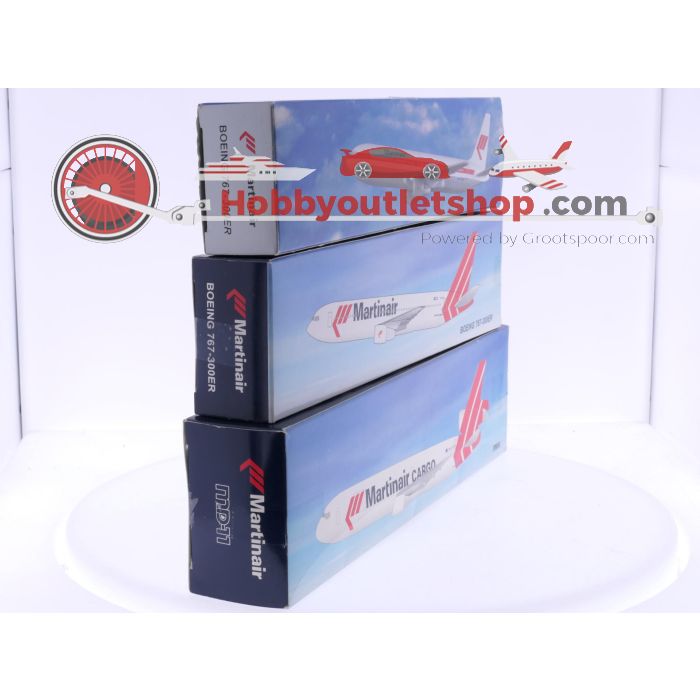 Schaal 1:200 set van 3 Martinair-vliegtuigen Boeing 767-300ER Reg. N/A, Boeing 767-300ER Reg. PH-MAH en MD-11 Reg. PH-MAH #8038