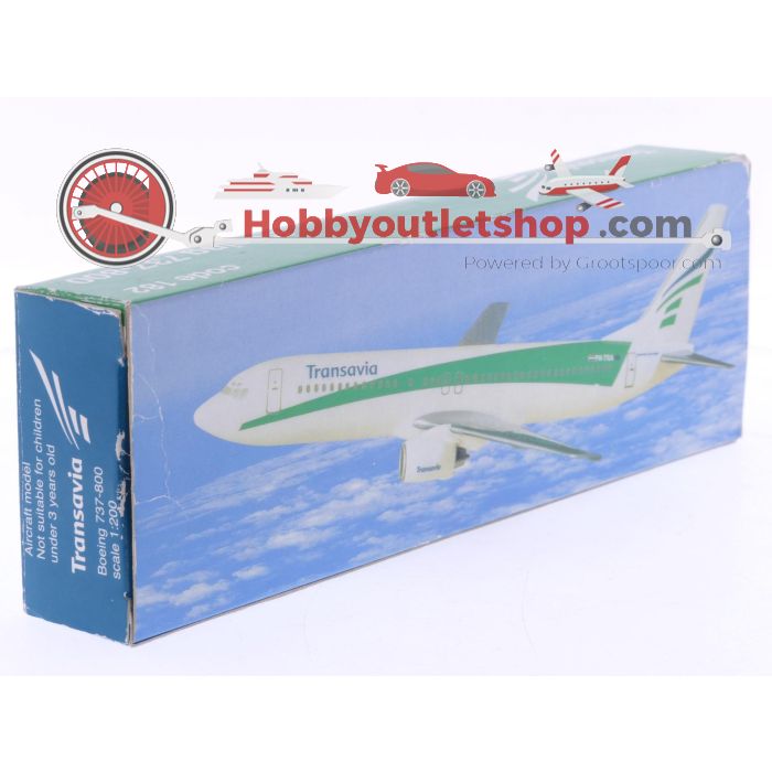 Schaal 1:200 set van 3 Transavia-vliegtuigen Airbus A321neo Reg. PH-YHZ, Boeing 757-200 Reg. PH-TKA en Boeing 737-800 Reg. PH-TRA #8040