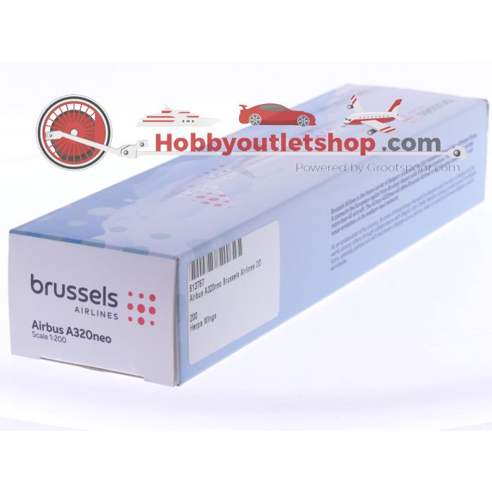 Schaal 1:200 set van 2 Brussels Airlines Airbus A320neo Reg. OO-SBA (Herpa 613767) en Airbus A330-300 Reg. N/A #8041