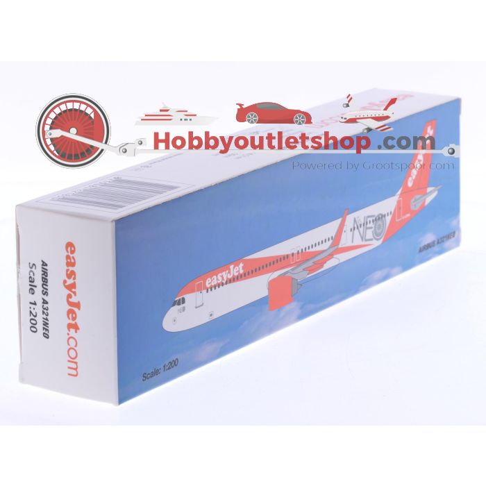 Schaal 1:200 PPC Holland 221447 en 221850 set van 2 EasyJet-vliegtuigen Airbus A320 Reg. G-EZRF en A321neo Reg. G-UZMA #8044