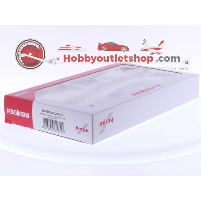Schaal 1:200 Herpa snap-fit 612715 en 613514 set van 2 vliegtuigen Boeing 737 MAX 8 Aerolineas Argentinas Reg. LV-GVD en Boeing 737 MAX 8 GOL Reg. PR-XMB #8058