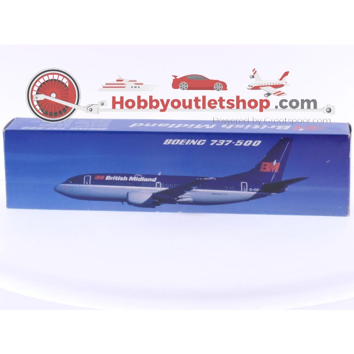 Schaal 1:200 Pemier Planes SM787-64HB, PPC Holland 222291 set van 3 vliegtuigen van het Verenigd Koninkrijk Boeing 787-8 Reg. N/A, Airbus A350-1000 Virgin Atlantic Reg. G-VLUX en Boeing 737-500 British Midland Reg. N/A #8066
