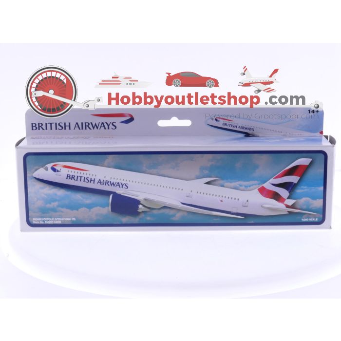 Schaal 1:200 Pemier Planes SM787-64HB, PPC Holland 222291 set van 3 vliegtuigen van het Verenigd Koninkrijk Boeing 787-8 Reg. N/A, Airbus A350-1000 Virgin Atlantic Reg. G-VLUX en Boeing 737-500 British Midland Reg. N/A #8066